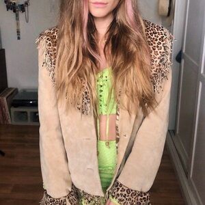 Vintage Suede Fringe Jacket